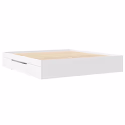 vidaXL Bed Frame Bed Base Bedstead White 180x200 cm King Size Engineered Wood - Additional view 6