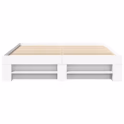vidaXL Bed Frame Bed Base Bedstead White 150x200 cm King Size Engineered Wood - Additional view 4