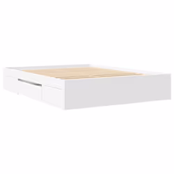 vidaXL Bed Frame Bed Base Bedstead White 150x200 cm King Size Engineered Wood - Additional view 6
