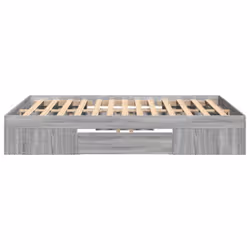 vidaXL Bed Frame Bed Base Bedstead Grey Sonoma 140x200 cm Engineered Wood - Additional view 5