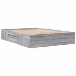vidaXL Bed Frame Bed Base Bedstead Grey Sonoma 140x200 cm Engineered Wood - Additional view 6