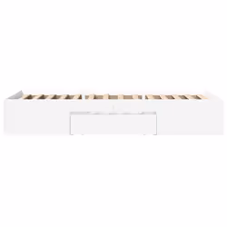 vidaXL Bed Frame Bed Base Mattress Foundation White 90x200 cm Engineered Wood - Additional view 5