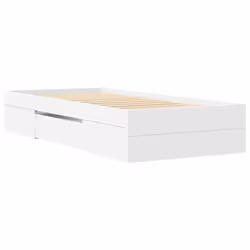 vidaXL Bed Frame Bed Base Mattress Foundation White 90x200 cm Engineered Wood - Additional view 6