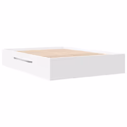 vidaXL Bed Frame Bed Base Mattress Foundation White 140x190 cm Engineered Wood - Additional view 6