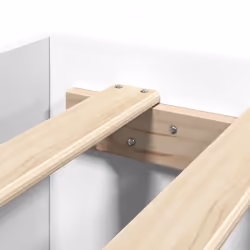 vidaXL Bed Frame Bed Base Mattress Foundation White 135x190 cm Engineered Wood - Additional view 8