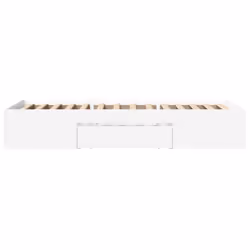 vidaXL Bed Frame Bed Base Bedstead White 90x190 cm Single Engineered Wood - Additional view 5