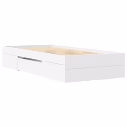 vidaXL Bed Frame Bed Base Bedstead White 90x190 cm Single Engineered Wood - Additional view 6
