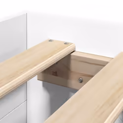 vidaXL Bed Frame Home Bed Base White 75x190 cm Small Single Engineered Wood - Additional view 8