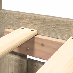 vidaXL Bed Frame with Headboard Bed Sonoma Oak 200x200 cm Engineered Wood - Additional view 8