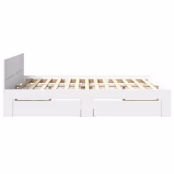 vidaXL Bed Frame with Headboard White 180x200 cm King Size Engineered Wood - Additional view 5