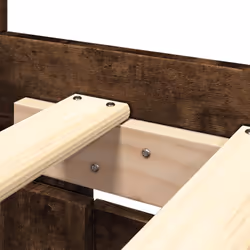 vidaXL Bed Frame with Headboard Bed Base Smoked Oak King Size Engineered Wood - Additional view 8