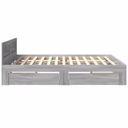 vidaXL Bed Frame with Headboard Bed Grey Sonoma King Size Engineered Wood - Additional view 5