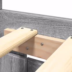 vidaXL Bed Frame with Headboard Bed Grey Sonoma King Size Engineered Wood - Additional view 8