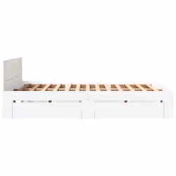 vidaXL Bed Frame with Headboard White 150x200 cm King Size Engineered Wood - Additional view 5