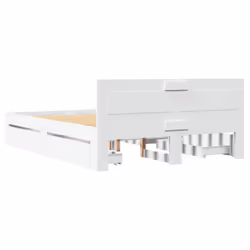 vidaXL Bed Frame with Headboard Bed Base White 140x200 cm Engineered Wood - Additional view 6