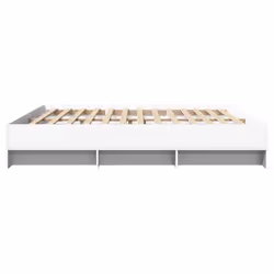 vidaXL Bed Frame Bed Base Mattress Foundation White 200x200 cm Engineered Wood - Additional view 5