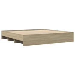 vidaXL Bed Frame Bed Base Home Bedstead Sonoma Oak 200x200 cm Engineered Wood