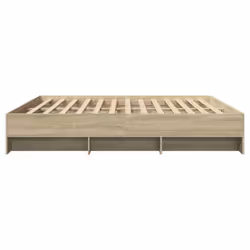 vidaXL Bed Frame Bed Base Home Bedstead Sonoma Oak 200x200 cm Engineered Wood - Additional view 5