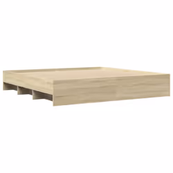 vidaXL Bed Frame Bed Base Home Bedstead Sonoma Oak 200x200 cm Engineered Wood - Additional view 6