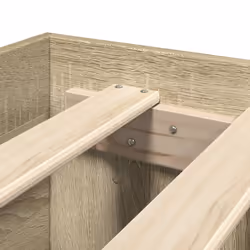 vidaXL Bed Frame Bed Base Home Bedstead Sonoma Oak 200x200 cm Engineered Wood - Additional view 7