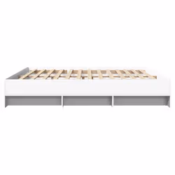 vidaXL Bed Frame Bed Base Bedstead White 180x200 cm King Size Engineered Wood - Additional view 5