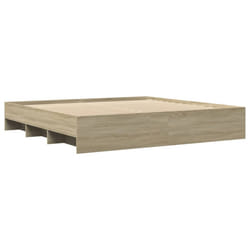 vidaXL Bed Frame Bed Base Sonoma Oak 180x200 cm King Size Engineered Wood