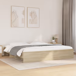 vidaXL Bed Frame Bed Base Sonoma Oak 180x200 cm King Size Engineered Wood