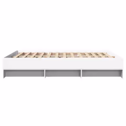 vidaXL Bed Frame Bed Base Mattress Foundation White 160x200 cm Engineered Wood - Additional view 5