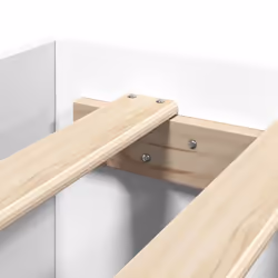 vidaXL Bed Frame Bed Base Mattress Foundation White 160x200 cm Engineered Wood - Additional view 7