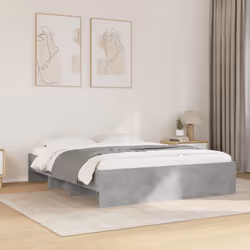 vidaXL Bed Frame Bed Base Concrete Grey 150x200 cm King Size Engineered Wood