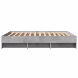 vidaXL Bed Frame Bed Base Concrete Grey 150x200 cm King Size Engineered Wood - Additional view 5