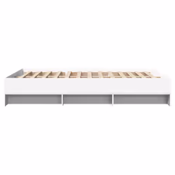 vidaXL Bed Frame Bed Base Mattress Foundation White 140x200 cm Engineered Wood - Additional view 5