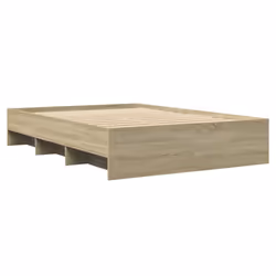 vidaXL Bed Frame Bed Base Home Bedstead Sonoma Oak 140x200 cm Engineered Wood