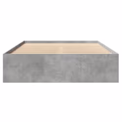 vidaXL Bed Frame Bed Base Bedstead Concrete Grey 140x200 cm Engineered Wood - Additional view 4
