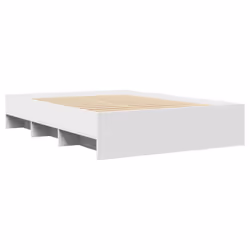 vidaXL Bed Frame Bed Base Mattress Foundation White 120x200 cm Engineered Wood - Additional view 6