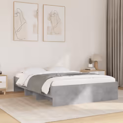 vidaXL Bed Frame Bed Base Bedstead Concrete Grey 120x200 cm Engineered Wood