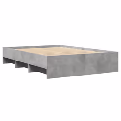 vidaXL Bed Frame Bed Base Bedstead Concrete Grey 120x200 cm Engineered Wood - Additional view 6