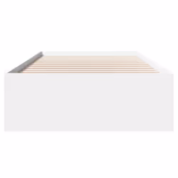 vidaXL Bed Frame Bed Base Mattress Foundation White 100x200 cm Engineered Wood - Additional view 4
