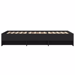 vidaXL Bed Frame Bed Base Mattress Foundation Black 90x200 cm Engineered Wood - Additional view 5