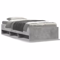 vidaXL Bed Frame Bed Base Bedstead Concrete Grey 90x200 cm Engineered Wood
