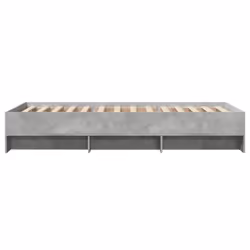 vidaXL Bed Frame Bed Base Bedstead Concrete Grey 90x200 cm Engineered Wood - Additional view 5