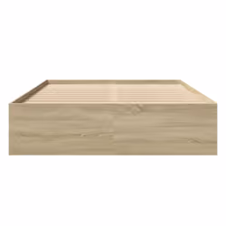 vidaXL Bed Frame Bed Base Home Bedstead Sonoma Oak 140x190 cm Engineered Wood - Additional view 4