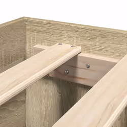 vidaXL Bed Frame Bed Base Home Bedstead Sonoma Oak 140x190 cm Engineered Wood - Additional view 7