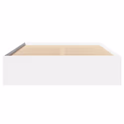 vidaXL Bed Frame Bed Base Mattress Foundation White 135x190 cm Engineered Wood - Additional view 4