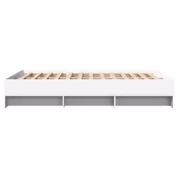 vidaXL Bed Frame Bed Base Mattress Foundation White 135x190 cm Engineered Wood - Additional view 5