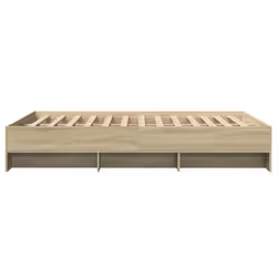 vidaXL Bed Frame Bed Base Home Bedstead Sonoma Oak 135x190 cm Engineered Wood - Additional view 5