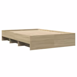 vidaXL Bed Frame Bed Base Home Bedstead Sonoma Oak 135x190 cm Engineered Wood - Additional view 6