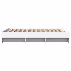 vidaXL Bed Frame Home Bed Base White 120x190 cm Small Double Engineered Wood - Additional view 5