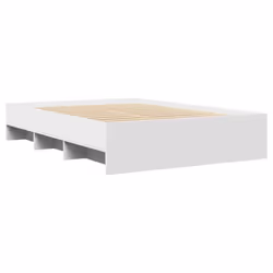 vidaXL Bed Frame Home Bed Base White 120x190 cm Small Double Engineered Wood - Additional view 6