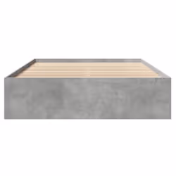 vidaXL Bed Frame Bed Concrete Grey 120x190 cm Small Double Engineered Wood - Additional view 4